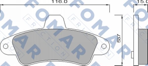 Комплект тормозных колодок, дисковый тормоз   FO 625081   FOMAR Friction