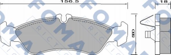 Комплект тормозных колодок, дисковый тормоз   FO 627781   FOMAR Friction