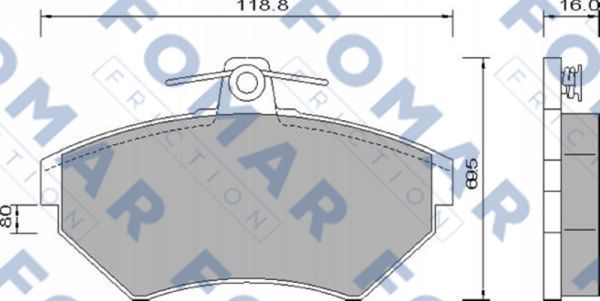 Комплект тормозных колодок, дисковый тормоз   FO 634281   FOMAR Friction