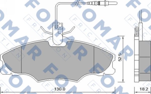 Комплект тормозных колодок, дисковый тормоз   FO 637381   FOMAR Friction