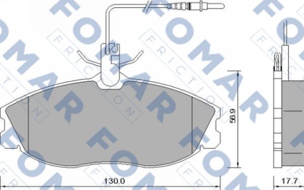 Комплект гальмівних накладок, дискове гальмо   FO 637581   FOMAR Friction