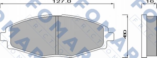 Комплект тормозных колодок, дисковый тормоз   FO 642281   FOMAR Friction