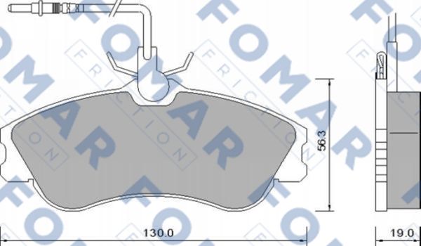 Комплект гальмівних накладок, дискове гальмо   FO 642681   FOMAR Friction