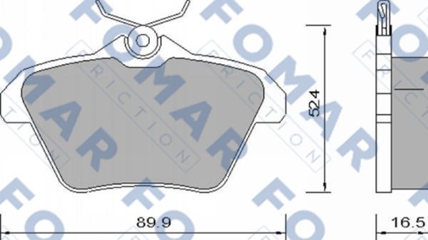 Комплект гальмівних накладок, дискове гальмо   FO 650081   FOMAR Friction