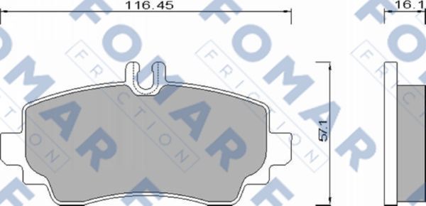 Комплект тормозных колодок, дисковый тормоз   FO 668581   FOMAR Friction