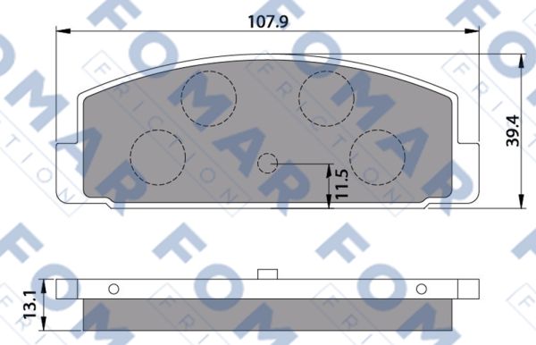 Комплект тормозных колодок, дисковый тормоз   FO 680181   FOMAR Friction