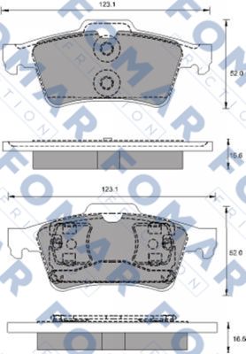 Комплект тормозных колодок, дисковый тормоз   FO 686781   FOMAR Friction