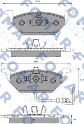 Комплект тормозных колодок, дисковый тормоз   FO 687781   FOMAR Friction