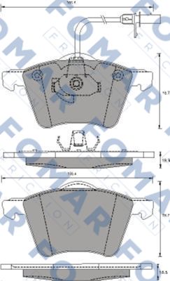 Комплект тормозных колодок, дисковый тормоз   FO 691281   FOMAR Friction