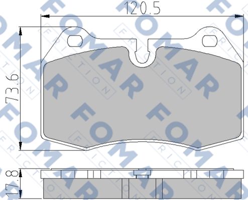 Комплект тормозных колодок, дисковый тормоз   FO 904981   FOMAR Friction