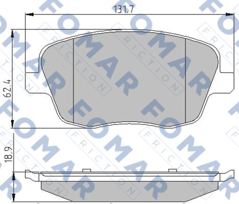 Комплект тормозных колодок, дисковый тормоз   FO 908081   FOMAR Friction