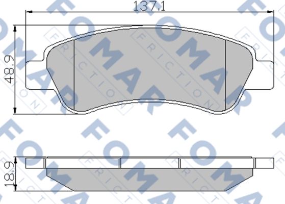 Комплект тормозных колодок, дисковый тормоз   FO 924381   FOMAR Friction