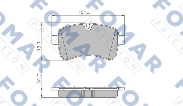 Комплект тормозных колодок, дисковый тормоз   FO 925581   FOMAR Friction