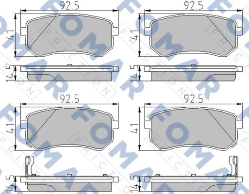 Комплект тормозных колодок, дисковый тормоз   FO 927681   FOMAR Friction