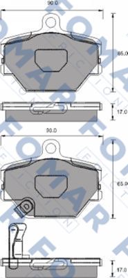 Комплект гальмівних накладок, дискове гальмо   FO 928781   FOMAR Friction