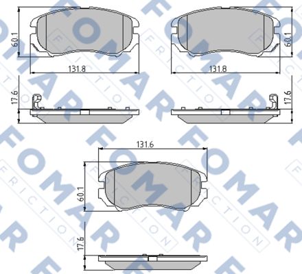 Комплект тормозных колодок, дисковый тормоз   FO 932381   FOMAR Friction