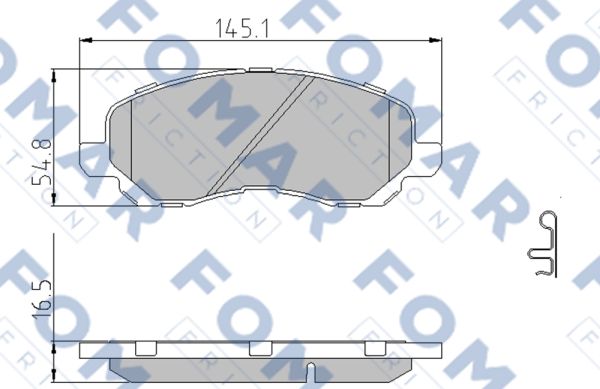 Комплект тормозных колодок, дисковый тормоз   FO 935881   FOMAR Friction