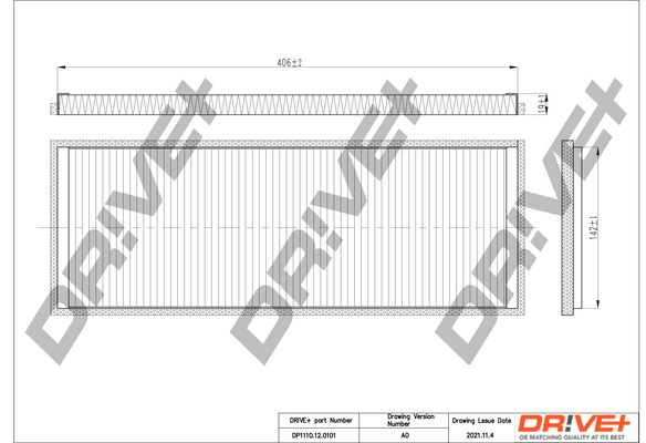 Фільтр, повітря у салоні   DP1110.12.0101   Dr!ve+