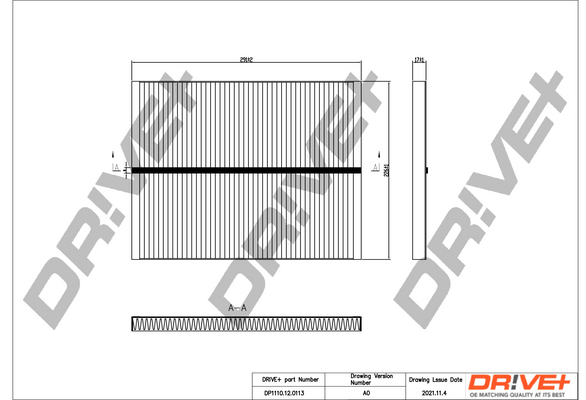 Фільтр, повітря у салоні   DP1110.12.0113   Dr!ve+