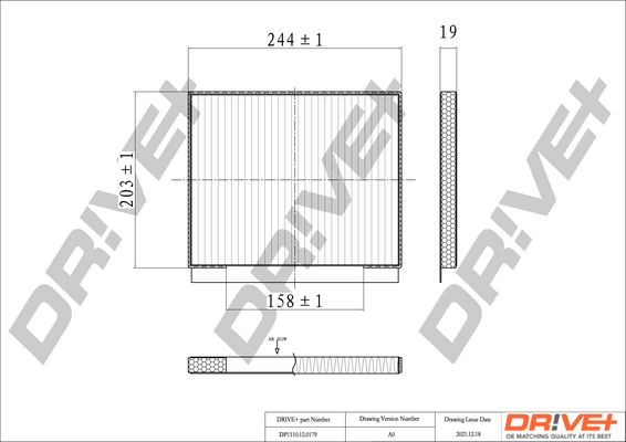 Фільтр, повітря у салоні   DP1110.12.0179   Dr!ve+