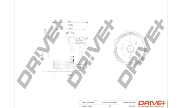 Масляный фильтр   DP1110.11.0015   Dr!ve+