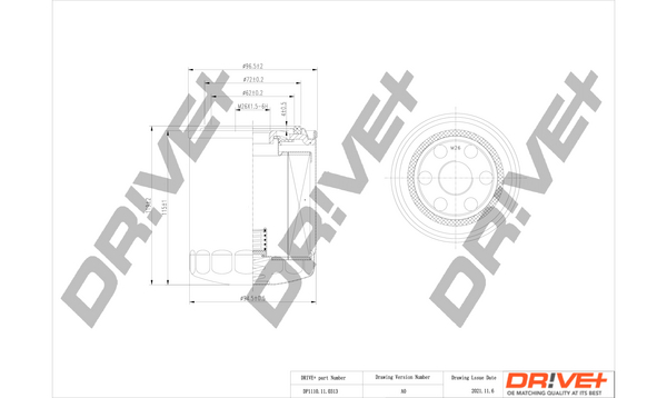 Масляный фильтр   DP1110.11.0313   Dr!ve+