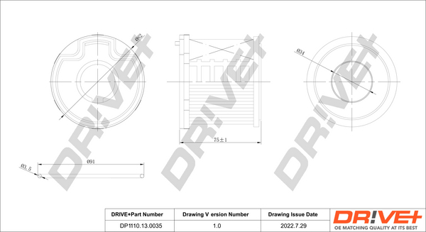 Фільтр палива   DP1110.13.0035   Dr!ve+