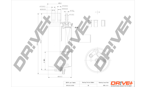 Топливный фильтр   DP1110.13.0116   Dr!ve+