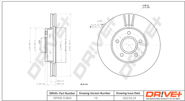 Тормозной диск   DP1010.11.0854   Dr!ve+