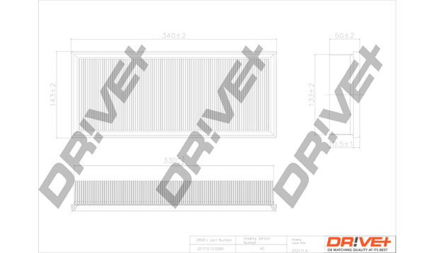 Воздушный фильтр   DP1110.10.0089   Dr!ve+