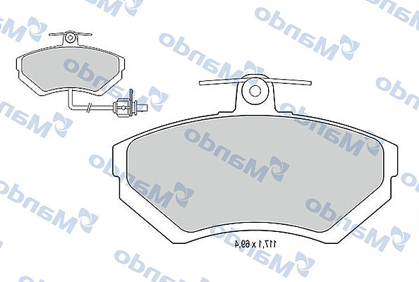 Комплект тормозных колодок, дисковый тормоз   MBF015124   MANDO