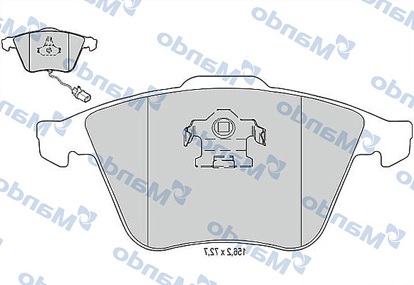 Комплект тормозных колодок, дисковый тормоз   MBF015372   MANDO