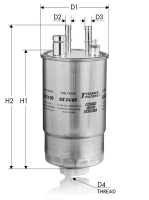 Фільтр палива   GS24/00   TECNECO FILTERS