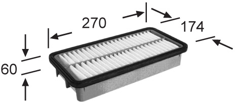 Повітряний фільтр   A0458   JS ASAKASHI