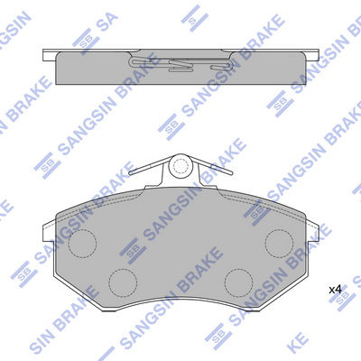 Комплект тормозных колодок, дисковый тормоз   SP1043   Hi-Q