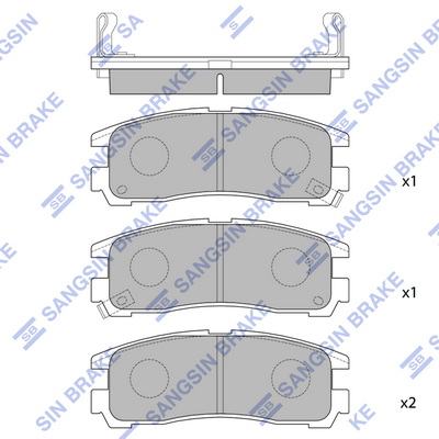 Комплект тормозных колодок, дисковый тормоз   SP1046-R   Hi-Q