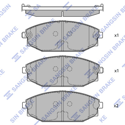 Комплект тормозных колодок, дисковый тормоз   SP1053   Hi-Q