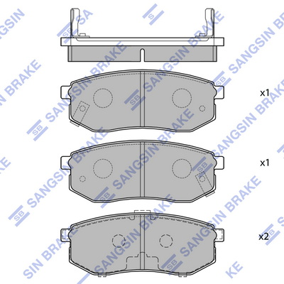 Комплект тормозных колодок, дисковый тормоз   SP1054-R   Hi-Q