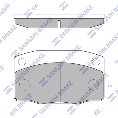 Комплект тормозных колодок, дисковый тормоз   SP1055   Hi-Q