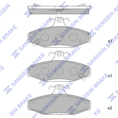 Комплект тормозных колодок, дисковый тормоз   SP1066   Hi-Q