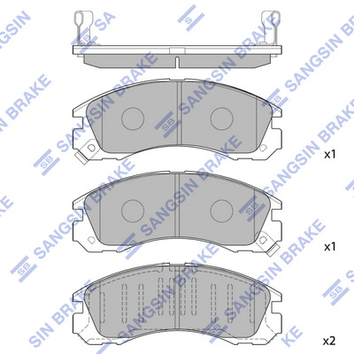 Комплект тормозных колодок, дисковый тормоз   SP1068   Hi-Q