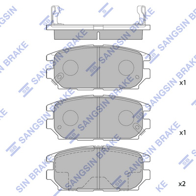 Комплект тормозных колодок, дисковый тормоз   SP1069   Hi-Q