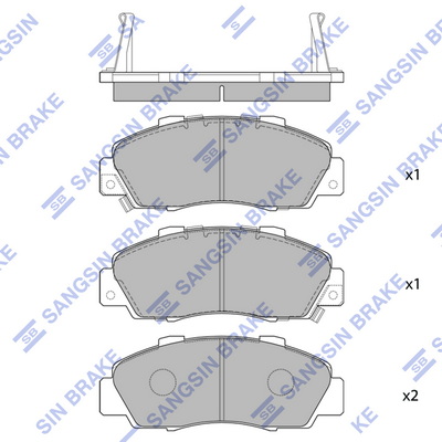 Комплект тормозных колодок, дисковый тормоз   SP1076-F   Hi-Q