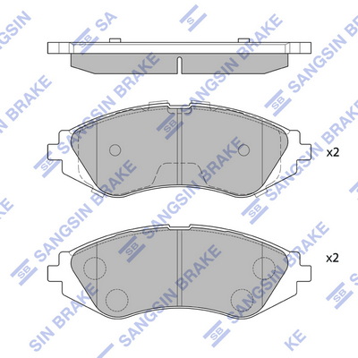 Комплект тормозных колодок, дисковый тормоз   SP1077   Hi-Q