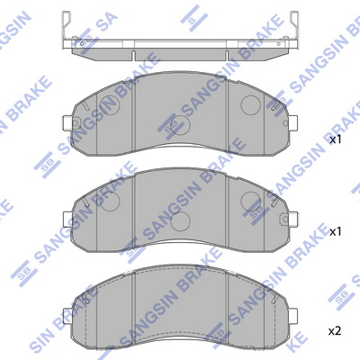 Комплект тормозных колодок, дисковый тормоз   SP1148   Hi-Q