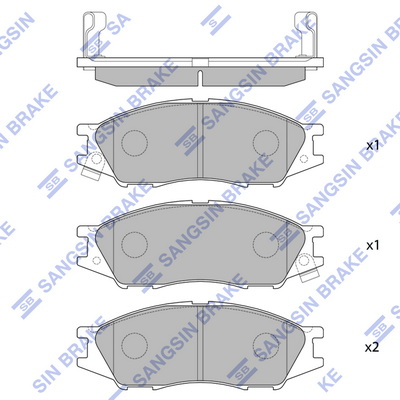 Комплект тормозных колодок, дисковый тормоз   SP1156   Hi-Q