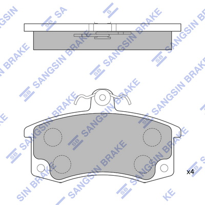 Комплект тормозных колодок, дисковый тормоз   SP1181   Hi-Q