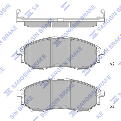 Комплект тормозных колодок, дисковый тормоз   SP1249   Hi-Q