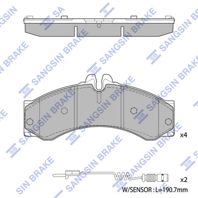 Комплект тормозных колодок, дисковый тормоз   SP1277   Hi-Q