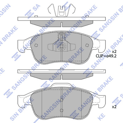 Комплект тормозных колодок, дисковый тормоз   SP1390   Hi-Q